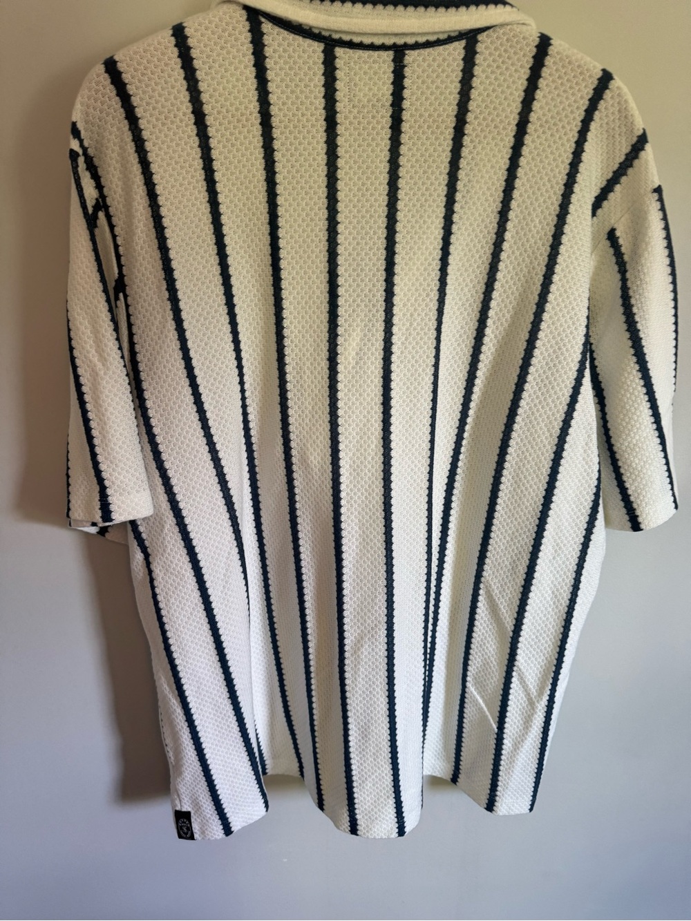 Todd Snyder White striped boucle knit Polo new without tags size XXL - Picture 10 of 11